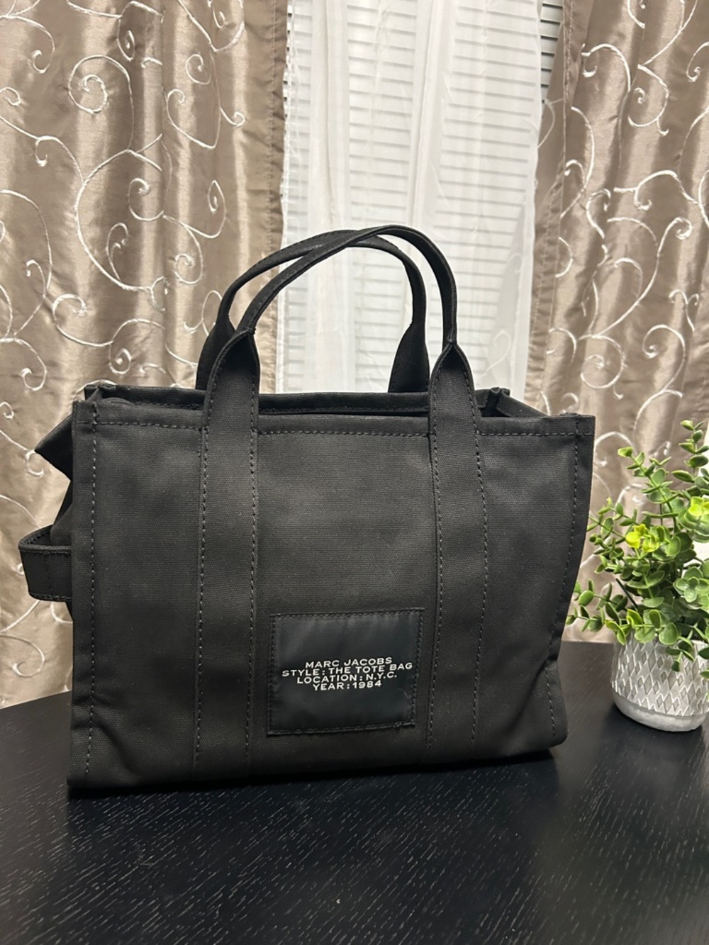 Marc Jacobs Black 'The Tote Bag' Canvas Duffel - Picture 7 of 17